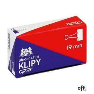 Klip 19mm 12szt (3/4 cala) czarny GRAND 110-1092