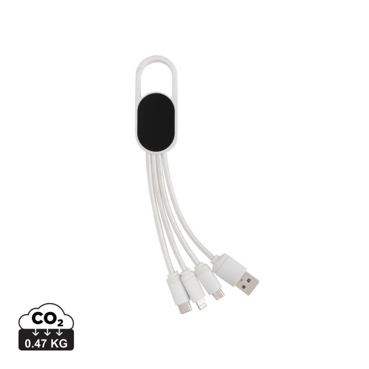 Kabel do ładowania 4 w 1 z karabińczykiem