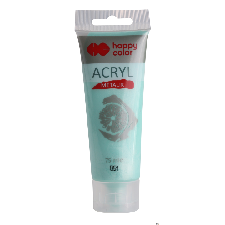 Farba akrylowa 75ml, miętowy metalik, Happy Color HA 7370 0075-051 SALE