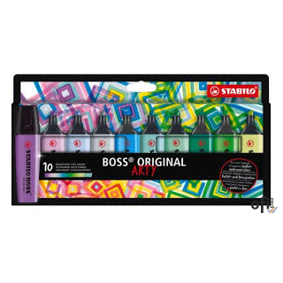 Zakreślacz BOSS ARTY 10 szt wallet 70/10-2-20 STABILO
