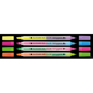 Zakreślacze tekstu BLIZZARD DUO-COLOR pomarańczowo-zielony TO-337 Toma