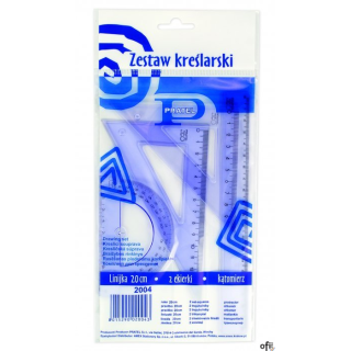 Komplet geometryczny z linijką 20cm 2004 MemoBe by PRATEL MK106-00