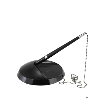 Długopis plastikowy z podstawką i metalowym łańcuszkiem czarny 0,7mm UNITY A01.2199.90