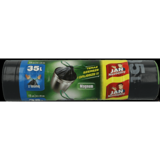 JAN NIEZBĘDNY Worki LD Magnum Flex&St taśma 35l 15 szt. 04324