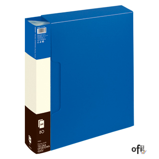Teczka ofertowa 9008A, niebieski, 80 koszulek GRAND 120-1203