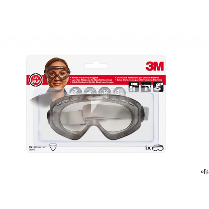 Gogle ochronne 3M (2890), transparentne