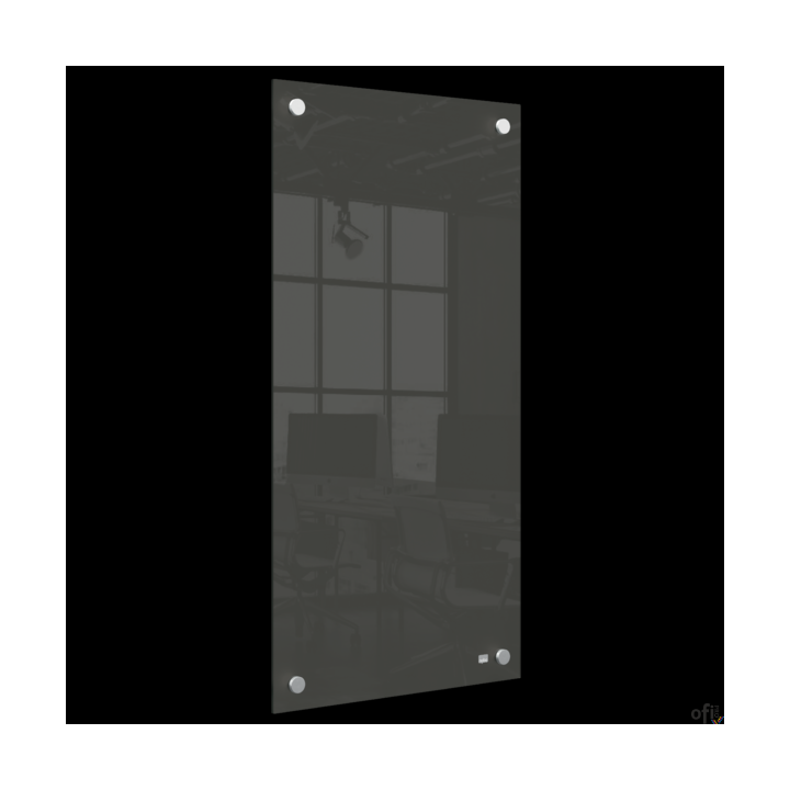 Mała podłużna szklana tablica suchościeralna Nobo Home 300x600mm, czarna 1915609