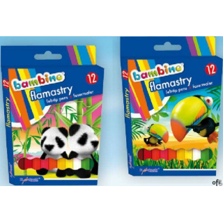 Flamastry 12kol.STANDARD  BAMBINO *1604 MAJEWSKI