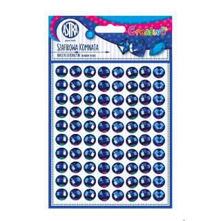 Szafirowa komnata - naklejki dekoracyjne niebieskie ASTRA, 335118010