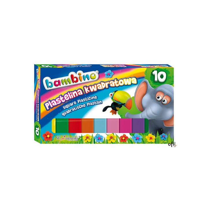 Plastelina BAMBINO 10 kol. Kwadrat *2823 ST.MAJEWSKI
