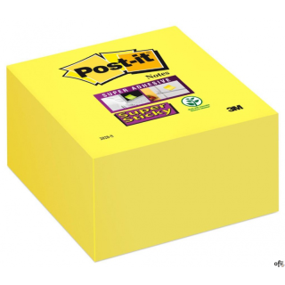 Kostka samoprzylepna POST-IT_ Super Sticky (2028-S), 76x76mm, 1x350 kart., ultra żółta