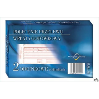 S-449-5 Polecenie przelewu A6 wpłata gotówkowa 2odcinkowe w składkach pud-20