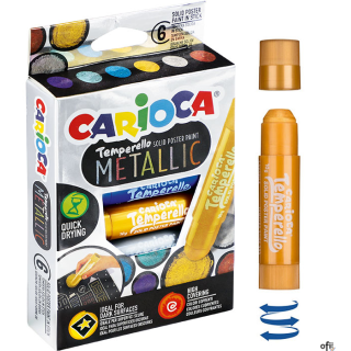 Farby w sztyfcie TEMPERELLO 6 kol. metalicznych (42674) 170-2570