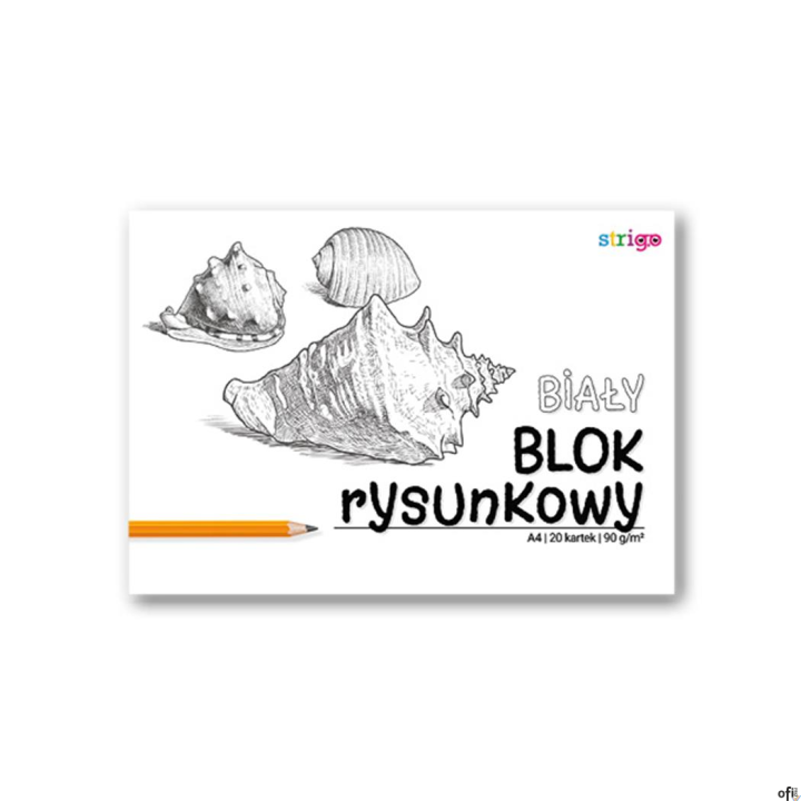 Blok rysunkowy A4 20k 90g biały  SPA013