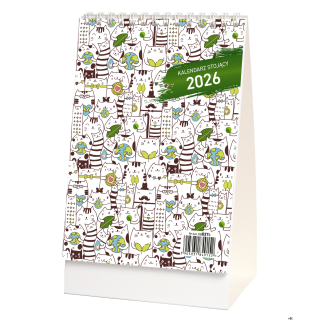 Kalendarz stojący tygodniowy KB037B mix 2026 WOKÓŁ NAS