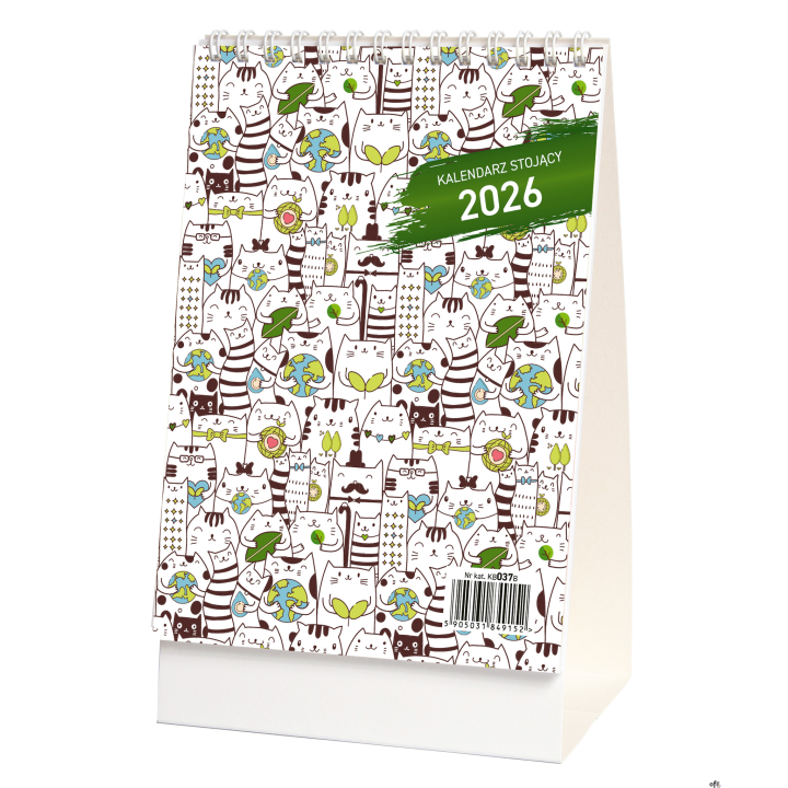 Kalendarz stojący tygodniowy KB037B mix 2026 WOKÓŁ NAS