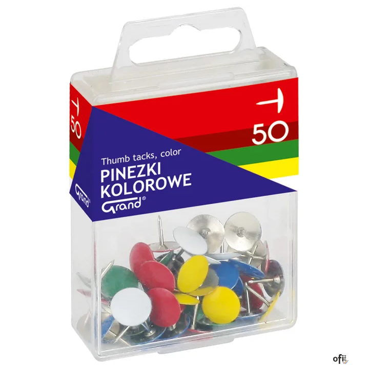 Pinezki kolorowe GRAND 50szt.T4 110-1115