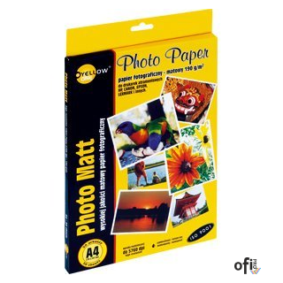 Papier fotograficzny matowy 4M190, 190 g/m, A4 50 arkuszy YELLOW ONE 150-1180