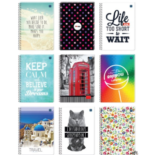 Kołonotatnik A5 160k kratka miękka oprawa INTERDRUK