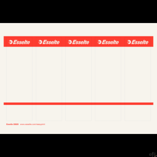 Etykiety do segregatorów 49x158mm(10x5) białe kartonowe ESSELTE 20820