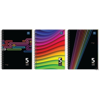 Kołozeszyt B5 160k 5kol regist miękka oprawa INTERDRUK