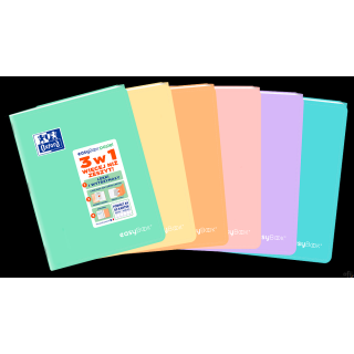Zeszyt OXFORD PP EASYBOOK pastel A4 60k 90g mix kratka z marginesem 400161237