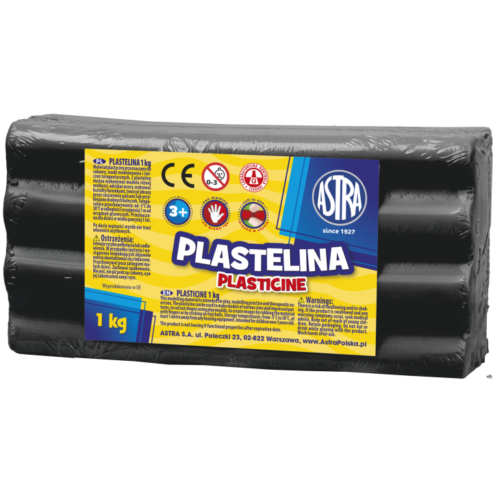 Plastelina Astra 1 kg czarna, 303111024