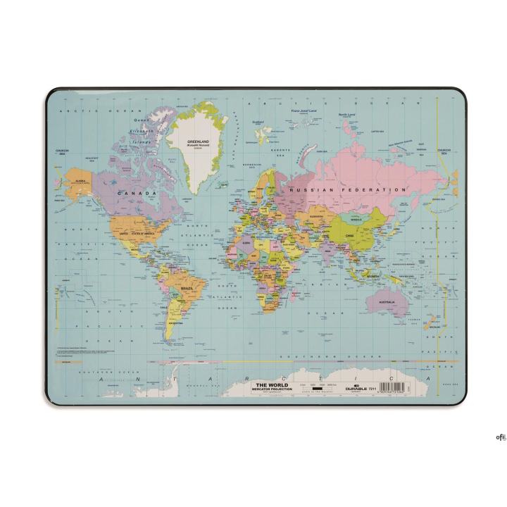 Podkładka na biurko MAPA ŚWIATA 53x40 721119 DURABLE