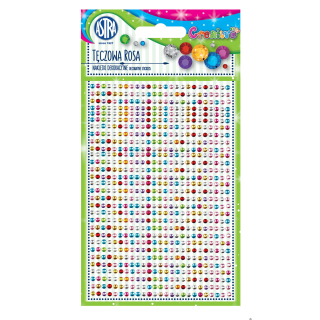 Tęczowa rosa - naklejki dekoracyjne kryształki kolorowe ASTRA, 335118011