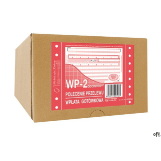 449-5K Polecenie przelewu, bank, wpłata gotówkowa, WP-2 (2-odc), A6, 2000kpl. Michalczyk i Prokop (karton)