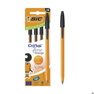 Długopis BIC Cristal Original czarny Pudełko 4szt, 516335