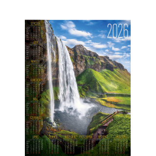 Kalendarz Plakatowy B-1, P02 - WODOSPAD 2026