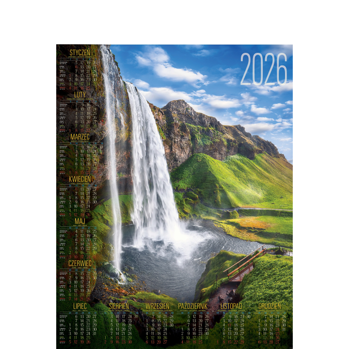 Kalendarz Plakatowy B-1, P02 - WODOSPAD 2026