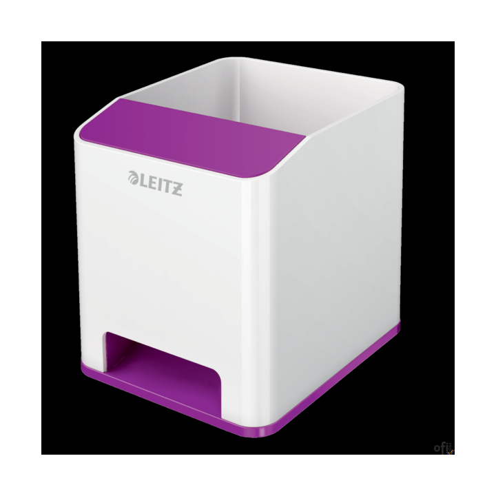 Kubek na długopisy Leitz WOW ze wzmacniaczem dźwięku, fioletowy 53631062
