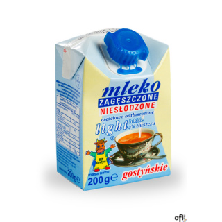 Mleko GOSTYŃ 4% zagęszczone niesłodzone LIGHT 200g