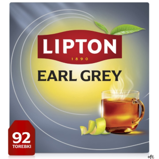 Herbata LIPTON EARL GREY 92 torebek czarna