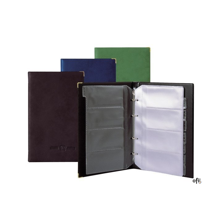 Wizytownik BIURFOL na 200 wizytówek alfabetyczny czarny WI-25-01