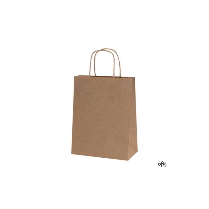 Torba papierowa ECOBAG 305x170x425mm brązowa ekologiczna