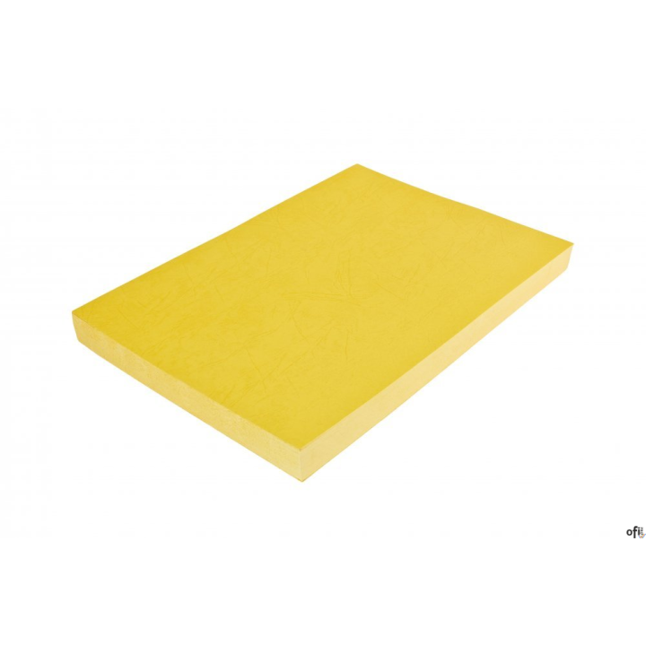 Karton DELTA skóropodobny żółty A4 DOTTS 100 szt. okładki do bindowania