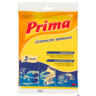 Ściereczki domowe PRIMA, 3szt., żółte