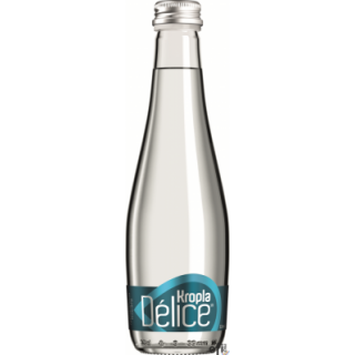 Woda KROPLA BESKIDU gazowana 0.33L butelka szklana zgrzewka 24 szt.