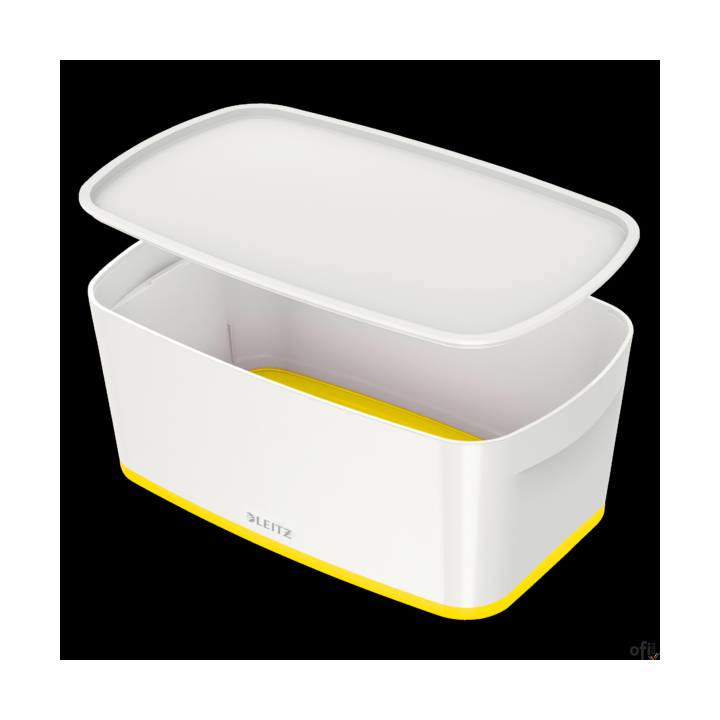 Pojemnik MyBox mały z pokrywką, biało-żółty 52291016 LEITZ