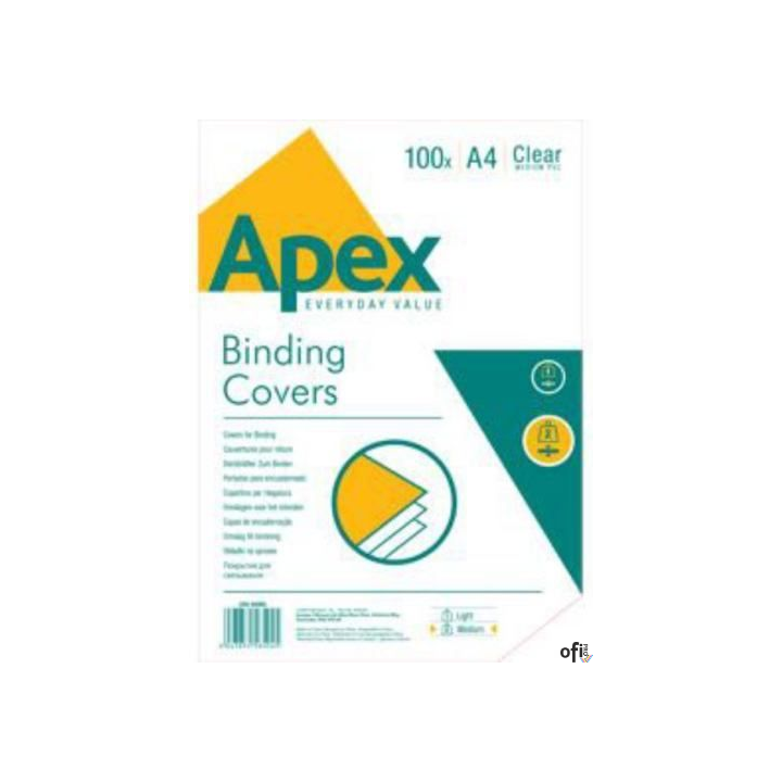 APEX okładki do bindowania PVC (przezroczyste) A4 op. 100szt. 6500501 FELLOWES