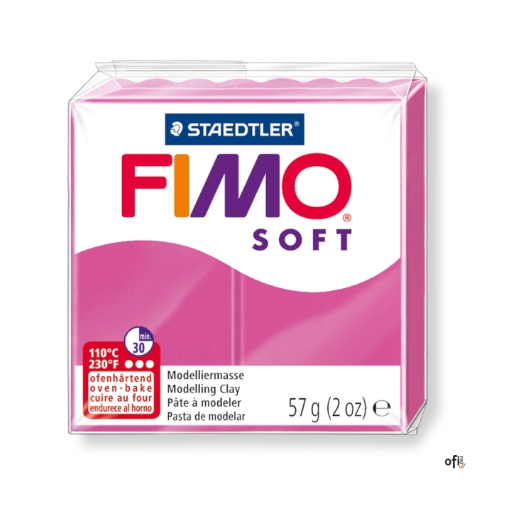 Kostka FIMO soft 57g, amarantowy, masa termoutwardzalna, Staedtler S 8020-22