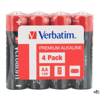 Baterie VERBATIM ALKALICZNE LR06 AA SHRINK 4szt. 49501