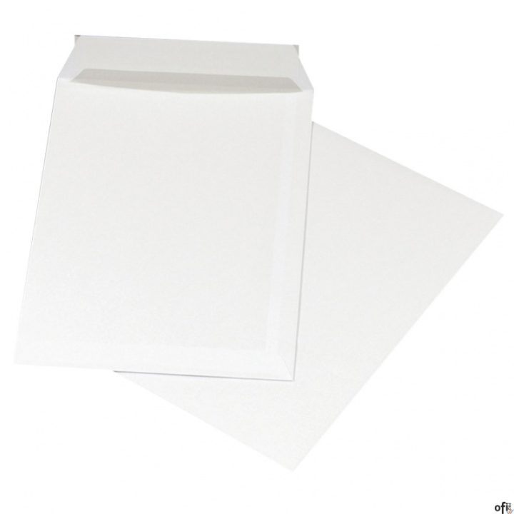 Koperty z taśmą silikonową OFFICE PRODUCTS, HK, C4, 229x324mm, 90gsm, 50szt., białe