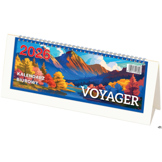 Kalendarz biurowy VOYAGER 2026 (H4b) - biały TELEGRAPH