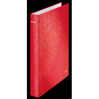 Segregator ringowy WOW Leitz A4 2DR/25mm, czerwony 42410026