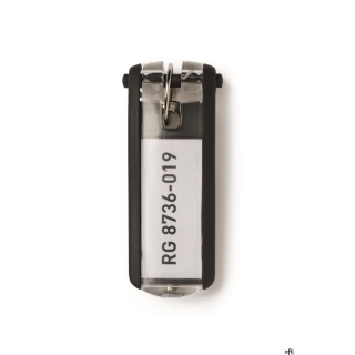 Zawieszki do kluczy KEY CLIP (6szt.) czarne DURABLE 1957-01