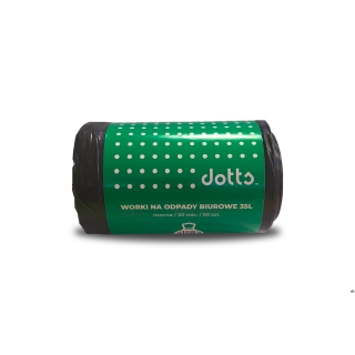 Worki na śmieci 35l 50szt. DOTTS mocne (LDPE) 20mic czarne